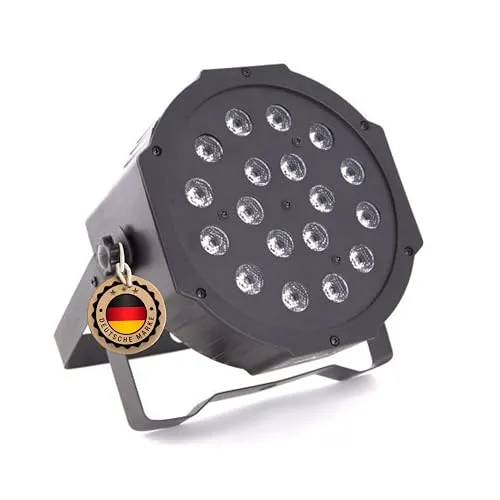 ETEC Professional LED Flat PAR 56 Scheinwerfer 18x3W RGB DMX Veranstaltung Event Bühne Spot Beleuchtung Party Disco DJ Lichteffekt