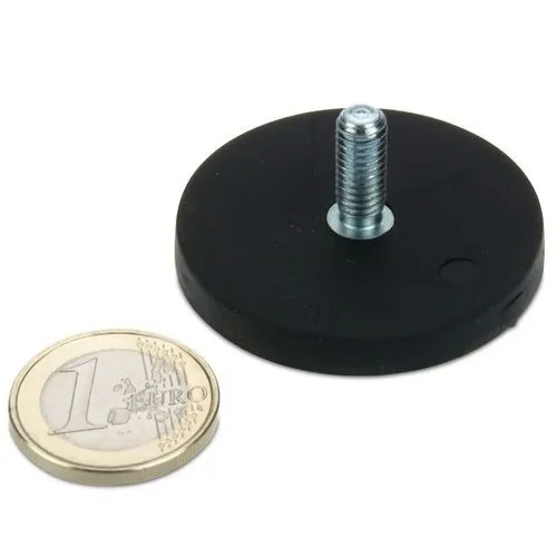 Produktbild Magnetsystem Ø 43 mm gummiert mit Gewinde M6x15