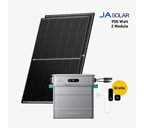 Balkonstrom Balkonkraftwerk 900W + Speicher - Zendure Solarflow 800 Pro - Komplettset Balkonkraftwerk mit 900 W bifazialen Solarmodulen und 1,92 kWh Zendure Speicher. Ideal für nachhaltige Energiegewinnung, wetterfest und langlebig mit 25 Jahren Garantie.