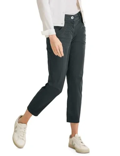 CECIL Damen B378880 Hose im Casual Fit, Slate Khaki in grün von CECIL