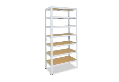 shelfplaza Schwerlastregal HOME 180x90x60cm in Weiß – Robust und Flexibel - Das shelfplaza HOME Schwerlastregal bietet 7 Böden mit einer Traglast von bis zu 125 kg pro Boden. Ideal für die Gewerbliche Lagerung in Garage oder Keller. Einfacher Aufbau ohne Schrauben dank praktischen Stecksystems.
