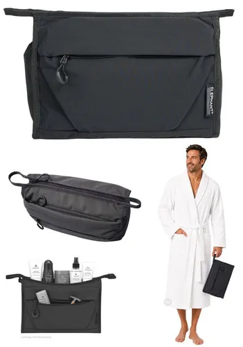 Kulturbeutel Porto 3730 +e (Schwarz) – Praktische Waschtasche