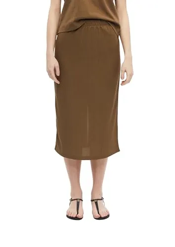 s.Oliver Strukturierter Midi-Rock mit Schlitz und Elastikbund - Stylischer Midi-Rock mit elastischem Bund für optimalen Tragekomfort. Strukturierte Optik und Allovermuster machen ihn zu einem echten Blickfang. Ideal für vielseitige Outfits! Der Rock ist in Regular Fit und ohne Futter.