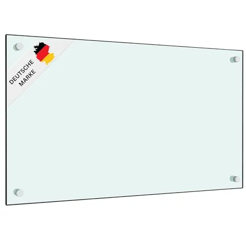 DELUKE® Küchenrückwand Glas - 70x40cm Weiß | Wandverklediung Küche Wandschutz Spritzschutz Herdspritzschutz Glasplatte Rückwandküche Küchenwand Design