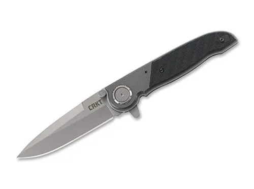 CRKT M40-03 Taschenmesser – Grau, 20,3 cm - Kompaktes Taschenmesser mit innovativem Deadbolt Lock für zusätzliche Sicherheit. Leichtgewichtiger Griff aus FRN, perfekt für Camping und Outdoor-Aktivitäten. Gesamtlänge: 20,3 cm, Klingenlänge: 8,8 cm.