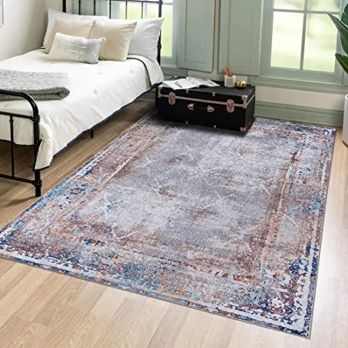 Mazovia Orientteppich Vintage 80 x 150 cm – Waschbar & Rutschfest - Der Mazovia Orientteppich vereint orientalisches Design mit praktischen Vorteilen. Waschmaschinengeeignet und rutschfest, sorgt er für Komfort und Stil in jedem Raum.