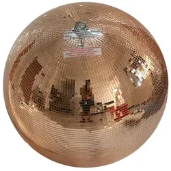 SATISFIRE Spiegelkugel 30cm Kupfer - Profi Diskokugel mit Echtglas - Fußball-Fanartikel und Party-Highlight: Die 30cm große Spiegelkugel aus der PROFI Serie überzeugt mit Echtglasfacetten, stabiler Bauform und doppelter Fallsicherung für maximale Sicherheit auf jeder Tanzfläche.