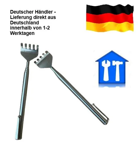 Rückenkratzer 2 Stück Kratzer  hochwertiger Edelstahl Teleskop ausziehbar