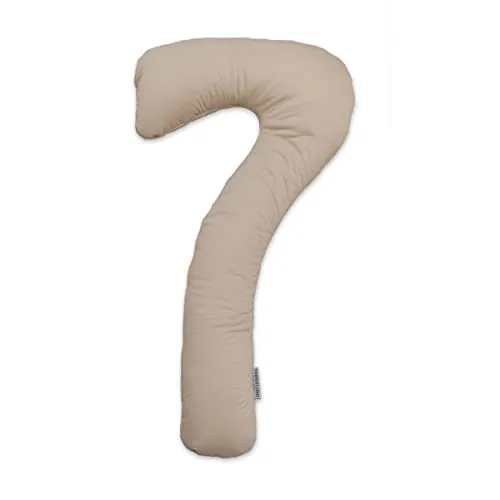 Theraline Stillkissen my7 - 80 x 150 cm cappuccino - Stillkissen für Schwangerschaft und Stillzeit mit integrierten Kopfkissen und optimaler Stütze, ideal für entspannte Stillmomente und schmerzlinderen Schlaf.