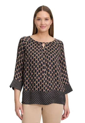 Betty Barclay Damen Bluse 8906/1443 in Schwarz/Beige, Größe 36 - Stylische Damen Bluse von Betty Barclay mit figurumspielender Passform und Rundhals-Ausschnitt. Das grafische Muster verleiht einen modernen Look, ideal für jeden Anlass.