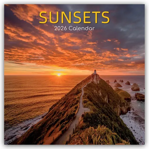 Gifted Stationery Co. Ltd | Sunsets - Sonnenuntergänge 2026 - 16-Monatskalender - Schöner 16-Monatskalender für 2026 mit atemberaubenden Sonnenuntergängen. Ideal zur Planung und Dekoration, bringt Farbe in Ihr Zuhause.