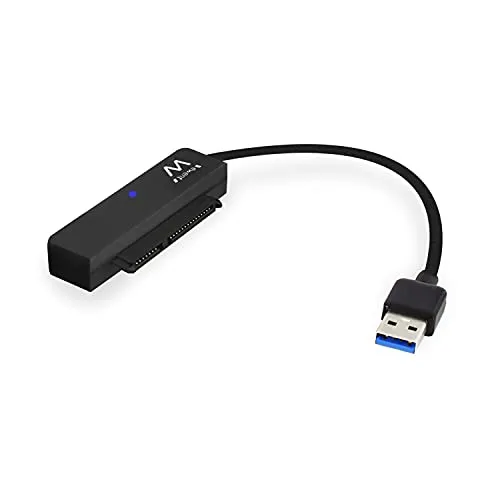 Ewent EW7017 Adapter Konverter Kabel USB 3.0/Gen 1 (3.1) zu SATA I/II/III 6,3 cm SSD/hHDD, kompartibel mit PC und Laptop- schwarz, 70 x 18.2 x 12.5 mm