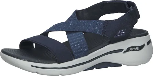 Skechers GO WALK Arch Fit Sandal – Astonish - Moderne Sandale für Damen mit elastischem Obermaterial und verstellbarem Riemen. Das gepolsterte Arch Fit-Fußbett bietet hohen Tragekomfort und die rutschfeste Sohle sorgt für Sicherheit. Ideal für Alltag und Freizeit.