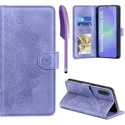 Lederhülle Klapphülle Kartenfach Magnet Samsung Galaxy A36 Lila