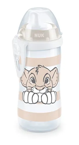 NUK Disney König der Löwen Kiddy Cup mit harter Trinktülle, 300ml, auslaufsicher, ab 12 Monaten, BPA frei, beige, 1 Stück
