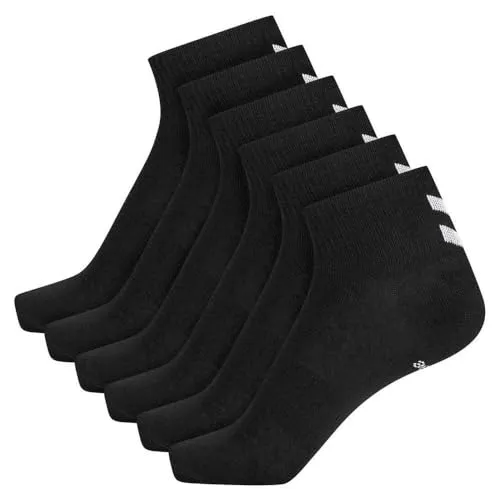 hummel, hmlCHEVRON 6-PACK MID CUT SOCKS, SCHWARZ, 14 in schwarz von hummel