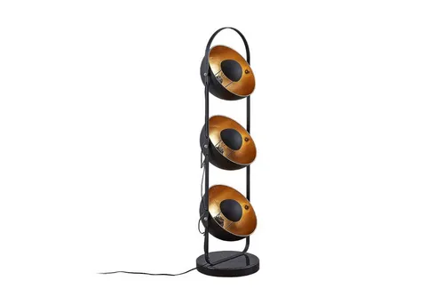 Lindby Stehlampe Muriel - Moderne 3-flammige Leuchte in Schwarz und Gold - Standleuchten: Elegante Stehlampe Muriel mit 3 E27-Fassungen, ideal für jeden Raum. Verleiht deinem Zuhause einen modernen Stil und schafft stimmungsvolle Atmosphäre.