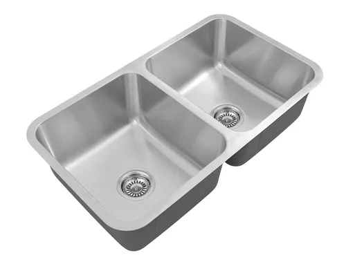 Proaja- küchenspüle Edelstahl 304 1,0mm Spülbecken Spüle 2 Becken 82x47 Unterbau