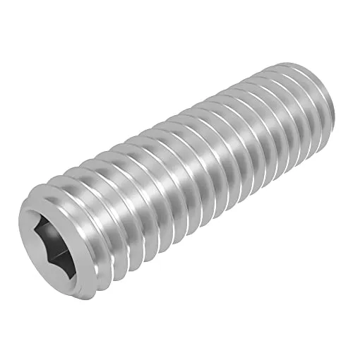 SECCARO Gewindestift mit Kegelkuppe M8 x 25 mm, Edelstahl V2A VA A2, DIN 913 / ISO 4026, Innensechskant, 20 Stück