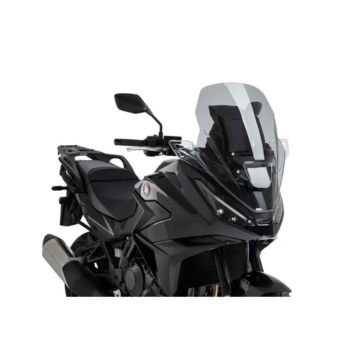 Puig Windschild Touring für Honda NT 1100 2025 - Rauchgrau - Windschilder für Honda NT 1100, rauchgraues Design bietet optimalen Windschutz und erhöht den Fahrkomfort auf langen Strecken.