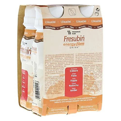 Fresubin ENERGY Fibre Drink Erdbeere, 4X200 ml
