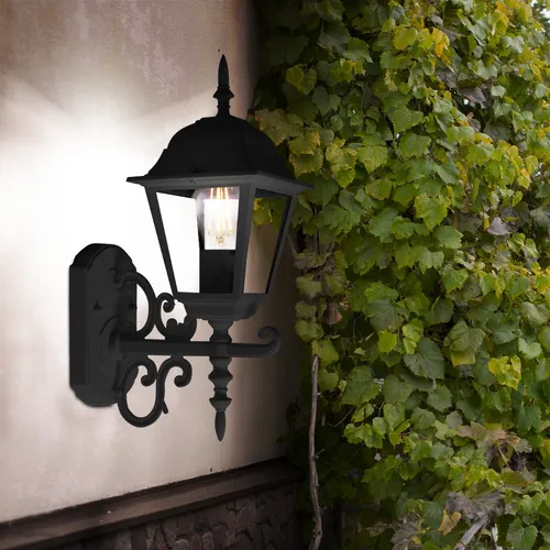 V-TAC E27 Außenbeleuchtung - Mattschwarze Wandleuchte IP44 - Lampen für stimmungsvolle Außenbeleuchtung mit energieeffizienten LEDs. Langlebig und korrosionsbeständig, ideal für jedes Wetter!