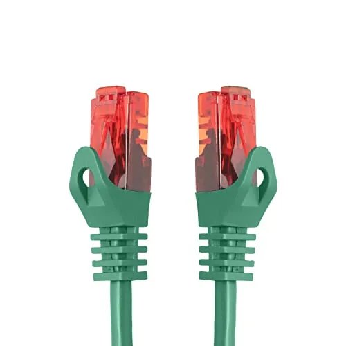 BIGtec 1m LAN Kabel Netzwerkkabel Patchkabel Ethernet 2 x RJ45 Stecker High Speed grün kompatibel zu Cat.5 Cat.6 Cat.7 Cat.8 Switch Router Modem Patchpanel Access Point Patchfeld