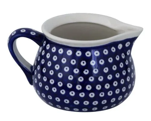 Bunzlauer Keramik Milchkanne 1,0 Liter Dekor 42 - Handverzierte Bunzlauer Keramik Milchkanne mit 1,0 Liter Fassungsvermögen. Spülmaschinenfest, hitzebeständig und lebensmittelecht – ideal für den täglichen Gebrauch.