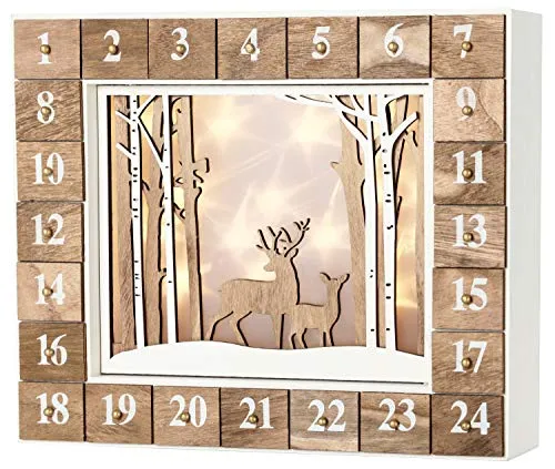 BRUBAKER Adventskalender aus Holz von BRUBAKER