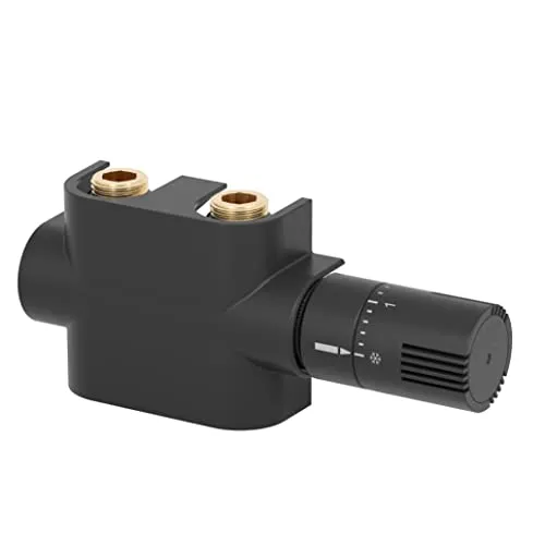 XIMAX Mittenanschlussgarnitur Multiblock-Set Schwarz - Klimazubehör für Heizsysteme, inkl. Thermostatkopf mit Frostsicherung – schützt vor Frostschäden und sorgt für optimale Heizleistung.