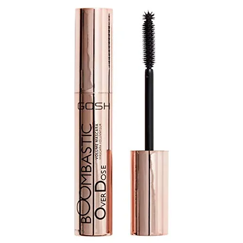 GOSH Boombastic Overdose Mascara für definierte & voluminöse Wimpern I langanhaltend & wasserfest Iextra Volumen ohne Klumpen I parfümfrei, allergiezertifiziert & 100% vegan I 001 Extreme Black