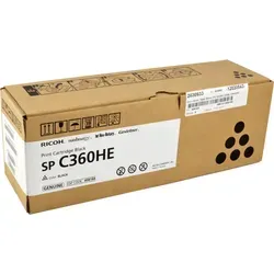 Ricoh Toner 408184 SPC360HE schwarz OEM - Originaltoner mit hoher Kapazität für bis zu 7.000 Seiten, ideal für professionelle Druckqualität
