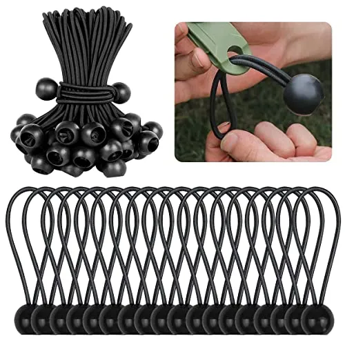 Stück Spanngummi mit Kugel,Gummispanner,Planenspanner mit Kugel,Zeltgummis,Spanngummis mit Kugel für Partyzelte Planen 50