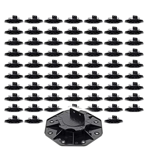 XPOtool Set 70x Stelzlager für Terrassen, 2700kg, 18-28mm, höhenverstellbare Stellfüße für Terrassendielen, Platten und Planken