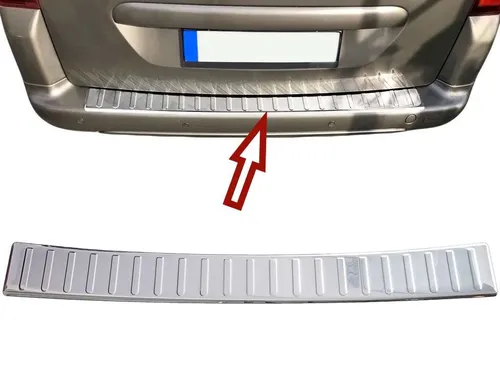 RECAMBO Ladekantenschutz für CITROEN BERLINGO II & PARTNER TEPEE - Hochwertiger V2A Edelstahl-Abdeckblende, rostfrei und perfekt passend. Schützt die Stoßstange vor Kratzern und wertet das Fahrzeug optisch auf.