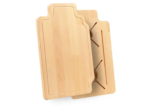 BLACK FOREST FOX Campingtisch Brettle – Maßgeschneidertes Schneidebrett für VW Grand California 600 - Tisch & Schneidebrett für VW Camper – Funktionalität trifft auf Handwerkskunst. Platzsparend und hygienisch mit Saftrinne, aus FSC-zertifiziertem Buchenholz, ideal für die Outdoor-Küche.