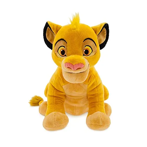Disney Store Offizielles mittelgroßes Kuscheltier Simba, Der König der Löwen, 33 cm, Klassische Figur als Kuscheltier, Kleiner Löwe mit Stickereien und weicher Oberfläche