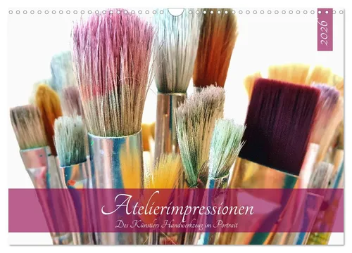 Michaela Schimmack | Atelierimpressionen 2025 - Farbenfroher Kalender mit 14 Seiten, der das Handwerk des Künstlers eindrucksvoll präsentiert. Ideal für Kunstliebhaber und kreative Köpfe.