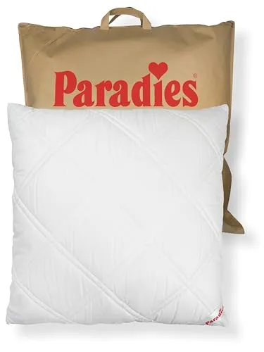 PARADIES Kopfkissen 80x80 cm - Softy Top Plus Bio mit Reißverschluss - Kissen in 80x80 cm, mit atmungsaktiver Bio-Baumwolle und individuell anpassbarer Füllung für optimale Stützkraft und Komfort.