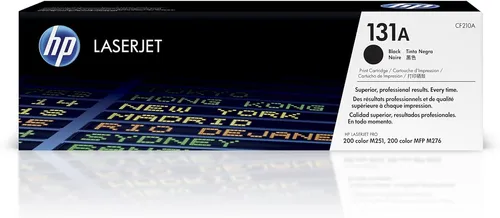 HP Toner CF210A 131A schwarz - Toner für HP LaserJet Pro, Originalmaterial mit einer Kapazität von ca. 1.600 A4-Seiten bei 5%, ideal für scharfe Ausdrucke und hohe Druckqualität.