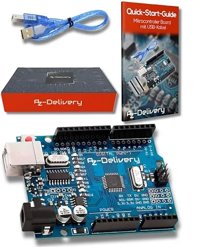 AZDelivery 1 x Mikrocontroller Board AZ- ATmega328 - Board | Der Mikrocontroller ist kompatibel mit Arduino IDE und auch mit dem Arduino UNO | Das AZ Delivery Board mit USB-Kabel inklusive E-Book!