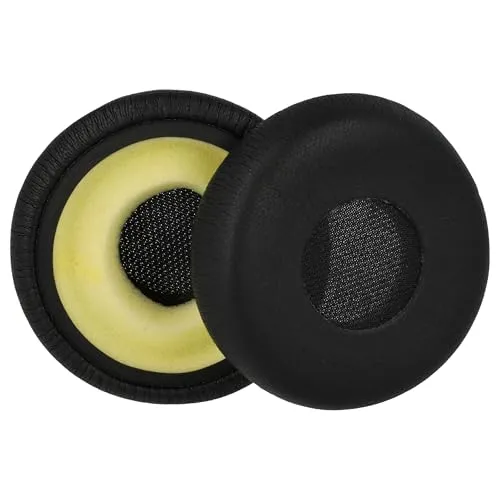 vhbw 2X Ohrpolster kompatibel mit Jabra 6399-823-109, 5393-829-309 Kopfhörer Headset, Schaumstoff/Kunststoff Gelb Schwarz
