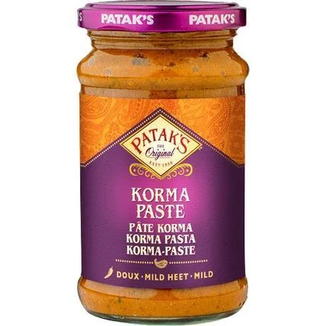 PATAK'S Korma Paste 290g - Fertigsaucen: Medium scharfe indische Currypaste, perfekt für aromatische Korma-Gerichte und einfach in der Zubereitung.