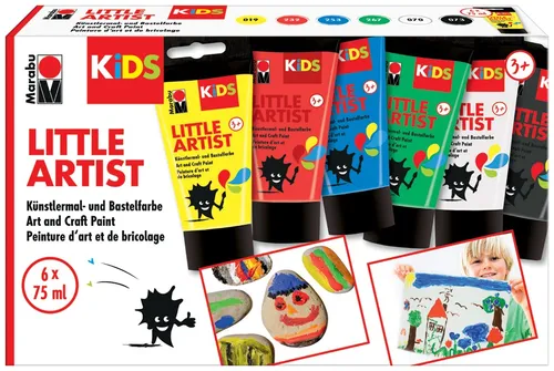 Marabu KiDS Bastelfarbe Little Artist 75 ml 6er Set