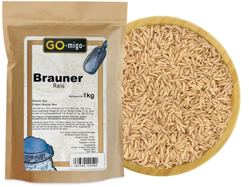GOmigo 1kg Brauner Reis Premium Qualität