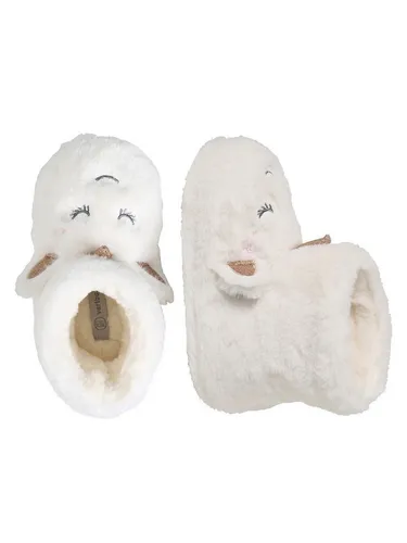 vertbaudet Hohe Mädchen Plüsch-Hausschuhe Bootsschuh