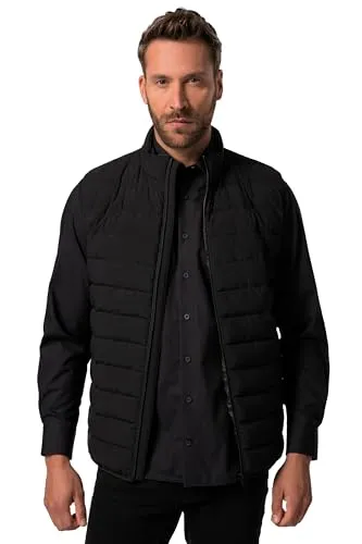 JP 1880 Herren große Größen Übergrößen Menswear L-8XL Steppweste, Technodaune, Stehkragen, bis 8 XL schwarz 5XL 829006100-5XL