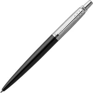 Parker Kugelschreiber Jotter Bond Street Black, C.C., schwarz/silber, Edelstahl, Schreibfarbe blau