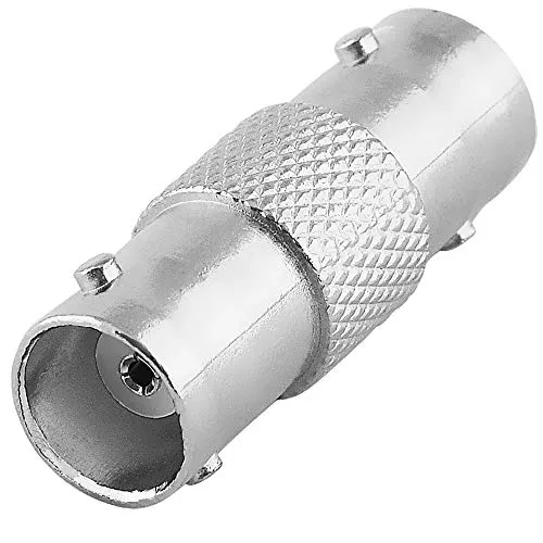 BestPlug Coaxial BNC Adapter, BNC Buchse Kupplung weiblich auf BNC Buchse Kupplung weiblich vergoldet, Metallausführung