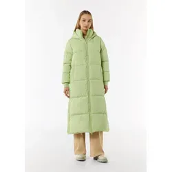 Comma Puffer Mantel - Damen-Mantel mit Stehkragen und fixierter Kapuze, ideal für kalte Tage, bietet Komfort und Stil mit Relaxed Fit und praktischen Leistentaschen.